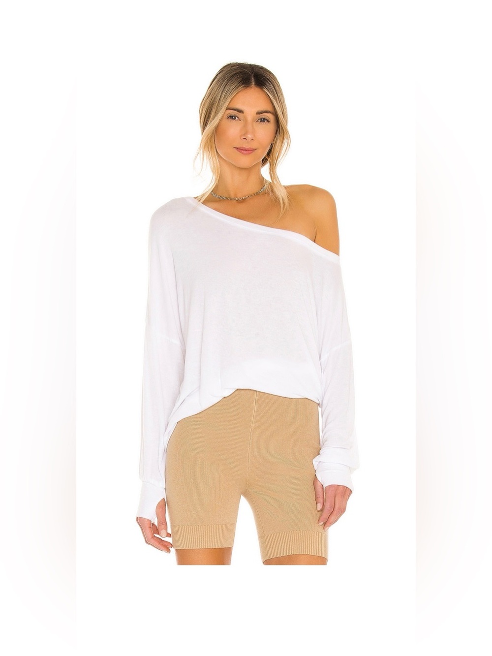 Michael Lauren Kristopher Open Shoulder Top White M NWT